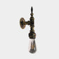Frendorf | Exposed Bulb Schlafzimmer Wandbeleuchtung Industrie Stil Eisen 1 Glühbirne Bronze/Rost Wandlampe mit Rohr