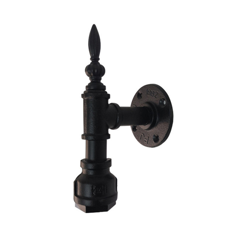 Frendorf | Metallisch Matt Schwarz Wandbeleuchtung Rohrdesign 1 Licht Vintage Stil Wandleuchte für Schlafzimmer