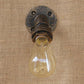 Frendorf | 1 Licht Wandverlichting Landhuisstijl Open Bulb IJzeren Mini Wandmontageverlichting met Waterpijp in Brons