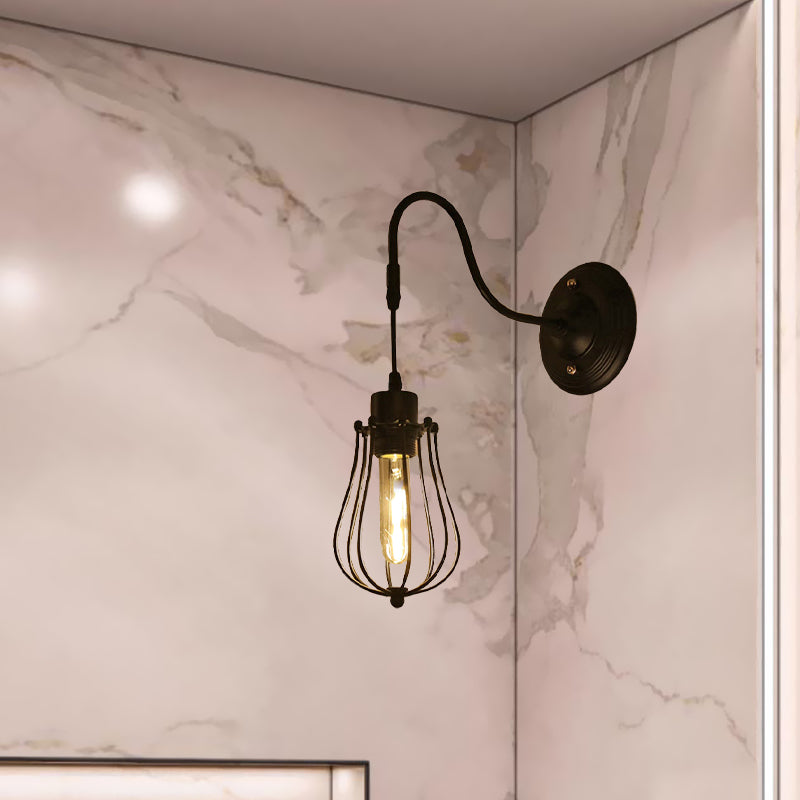 Frendorf | Metalen Cilinder/Hexagonaal Geëngageerde Wandlamp Boerderij 1 Lamp Restaurant Wandmontage Armatuur in Zwart