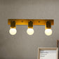 Frendorf | 3 Lichten Rotatable Wandlamp Armatuur met Open Bulb Hout Modernisme Slaapkamer Vanity Licht