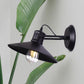 Frendorf | Metallische Untertasse Wandleuchte Antikstil 1-Birnen Flur Wandleuchte Lampe in Schwarz/Rost