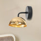Frendorf | 1 Licht Wandlamp Industriële Koepel Shade Metaal Omlaag Wandlicht met Gebogen Arm in Zwart/Brons voor Slaapkamer