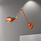 Frendorf | 4"/6.5" Dia Domed Metal Wandlamp Fixture Vintage Stil 1 Kop Studie Kamer Verstelbare Wandlamp Licht in Roest
