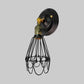 Frendorf | Gegoten ijzeren draadbescherming wandverlichting boerderij stijl 1 bol restaurant draaibare scone lamp in zwart/bronze