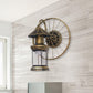 Frendorf | Zwarte/Bronzen Lantaarn Wandlamp Vintage Industrieel Metaal 1 Verlichting Restaurant Wandlamp met Wieldecoratie