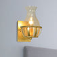 Frendorf | 1 Licht Wandlamp Sconce Lichtarmatuur Industrieel Goud Gezaaid Glas Wandlamp voor Badkamer