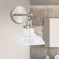 Frendorf | Klar Glas Chrom/Nickel Wandleuchte Scheune 1-Lampe Industrielle Wandlampe für die Küche