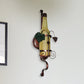 Frendorf | Vintage wijnfles wandlamp 1 licht glazen wandlamp in geel voor eetkamer
