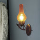 Frendorf | Ein Licht Wandleuchte Licht Industrie Crackle Glas Vase Form Beleuchtung Vorrichtung in Gelb, 3.5"/5"/14.5" Breit