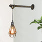 Frendorf | Industrieller Stil Drahtrahmen Wandlampenarmatur mit Rohr 1 Licht Schmiedeeisen Wandlicht in Patina-Feuerbronze