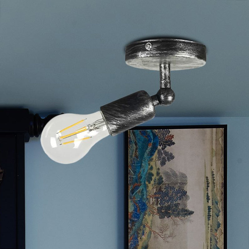 Frendorf | Georgian Mini Wandlamp met Open Peertje Rustieke Stijl 1 Hoofd Slaapkamer Verstelbare Wandverlichting in Antiek Messing / Verweerd Koper