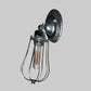 Frendorf | 1 Kopdraad Beschermingswandlamp Wandlamp met Gloeilamp Schaduw Industrieel Verouderd Messing/Antiek Zilveren IJzeren Wandlamp voor Restaurant