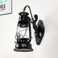 Frendorf | One Bulb Wandlamp met Lantaarn Schaduw Helder Glas Kust Slaapkamer Wandlamp in Zwart/Antiek Messing/Verweerd Koper met Zeemeermin