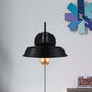 Frendorf | Barn Küche Wand Licht Fixture Industrieller Metall 1 Licht Schwarz Sconces Licht mit Gänsehaube Arm und Stecker Kabel