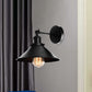 Frendorf | Metallic Conische Wandlamp Licht Loftstijl 1 Licht Woonkamer Verstelbare Wandmontage Licht in Zwart, 2 Pakketten