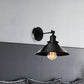 Frendorf | Metallic Conische Wandlamp Licht Loftstijl 1 Licht Woonkamer Verstelbare Wandmontage Licht in Zwart, 2 Pakketten