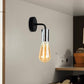 Frendorf | Messing/Koper Open Glühbirne Wandlamp met Gebogen Arm Industriële Stijl Metaal 1 Licht Nachtkastje Wandverlichting