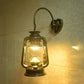 Frendorf | Coastal Lantern Wandverlichting Fixture 1 Gloeilamp Helder Glas Wandlamp in Zwart/Bronze/Koper voor Gang