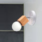 Frendorf | Zwart/Wit 1 Hoofdwandlamp Sconces Industrieel Stijl Houten Vierkante Wandmontage Lamp met Circulaire Wandplaat