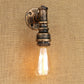 Frendorf | 1 Glühbirne Wand Sconce Beleuchtung mit Wasserrohr Metall Schirm Rustikal Industrie Wohnzimmer Wandlampe in Bronze