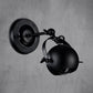 Frendorf | 1 Glühbirne Wandlampe Industrie Global Schirm Metall Verstellbare Wandleuchte in Schwarz für Restaurant