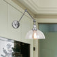 Frendorf | Dome Clear Glass Wandlamp Industrieel Eenvoudige Peertje Eetkamer Sconces Lamp in Chrome
