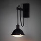 Frendorf | 1 Licht Wandverlichting Boerderij Kom Schaduw Metallic Wandlamp in Zwart voor Eetkamer