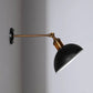 Frendorf | 1 Licht Wandschlamp Loftstijl Koepel/Trommel Schaduw Metaal Verstelbare Wandlamp in Zwart voor Slaapkamer