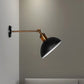 Frendorf | 1 Licht Wandschlamp Loftstijl Koepel/Trommel Schaduw Metaal Verstelbare Wandlamp in Zwart voor Slaapkamer