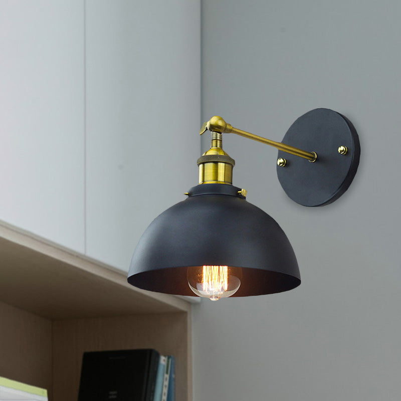 Frendorf | 1 Kop Wandverlichting met Koepel Shade Metalen Draaibare Wandlamp in Messing Afwerking voor Balkon