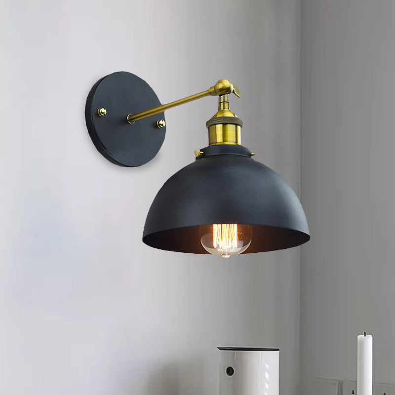 Frendorf | 1 Kop Wandverlichting met Koepel Shade Metalen Draaibare Wandlamp in Messing Afwerking voor Balkon