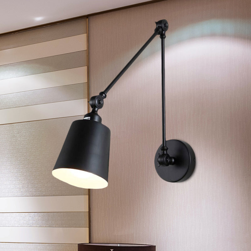Frendorf | 1 Licht Metalen Wandlamp Hedendaags Zwart/Roest Getailleerde Slaapkamer Wandlamp Sconces met Verstelbare Arm