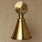 Frendorf | Konisch Wohnzimmer Wandbeleuchtung Industriestil Metallisch 1 Kopf Messing/Bronze Wandmontage Licht