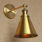 Frendorf | Konisch Wohnzimmer Wandbeleuchtung Industriestil Metallisch 1 Kopf Messing/Bronze Wandmontage Licht