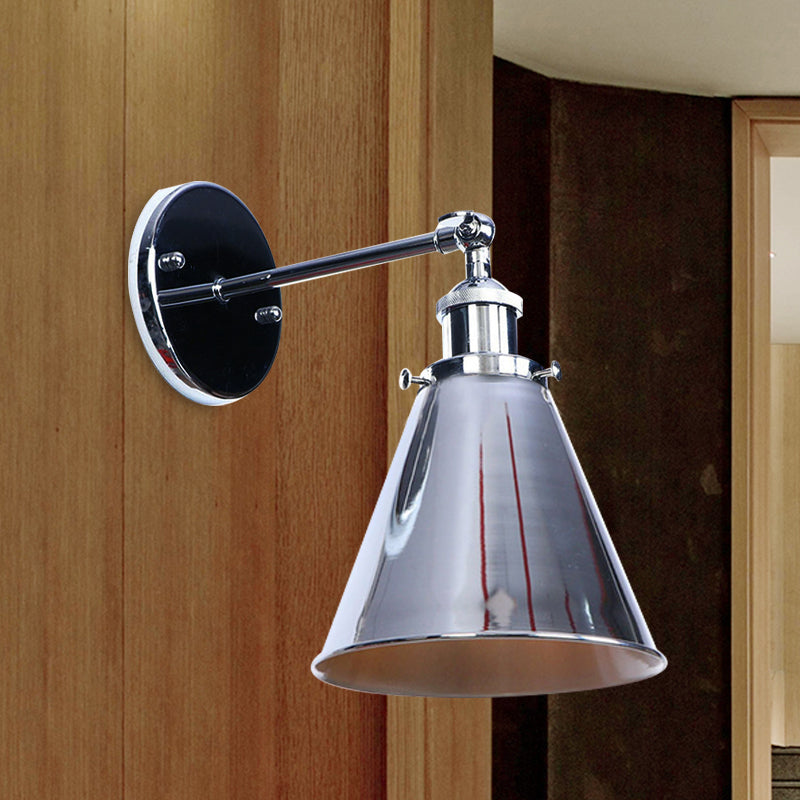 Frendorf | Konisch Wohnzimmer Wandbeleuchtung Industriestil Metallisch 1 Kopf Messing/Bronze Wandmontage Licht
