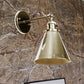 Frendorf | Konisch Wohnzimmer Wandbeleuchtung Industriestil Metallisch 1 Kopf Messing/Bronze Wandmontage Licht