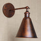 Schwarz/Rost 1 Kopf Wandlampe Landhausstil Schmiedeeisen konisch verstellbare Wandleuchte für den Außenbereich