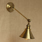 Frendorf | Messing/Bronze 1-Tülle Wandlampe Vintage Stil Metall konische Wandleuchte für Schlafzimmer Nachttisch
