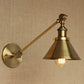 Frendorf | Messing/Bronze 1-Tülle Wandlampe Vintage Stil Metall konische Wandleuchte für Schlafzimmer Nachttisch