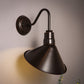 Frendorf | Kegelförmige Metall Wandlampenfassung mit Kegel Shade Industrie 1 Glühbirne Schlafzimmer Wand Sconce Beleuchtung in Bronze