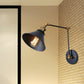 Conic Study Room Wandlampe Industrial Metallic 1 Birne Schwarz/Messing Wandleuchte mit Schwenkarm