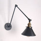 Frendorf | 1 Licht Verstelbare Wandlamp met Cone Shade Metaal Retro Binnen Wandlamp Licht in Zwart/Wit