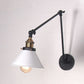 Frendorf | 1 Licht Verstelbare Wandlamp met Cone Shade Metaal Retro Binnen Wandlamp Licht in Zwart/Wit