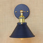Frendorf | 1 Licht Kegelförmige Wandlampe Industriestil Messing Metall Wandbeleuchtung für Wohnzimmer, 7"/10" Breite