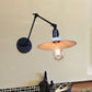 Frendorf | Metalen Zwarte/Witte Wandlamp Swingarm 1 Licht Woonkamer Wandlamp Lichtarmatuur met Schotelkap