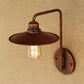 Frendorf | Schwarz/Weiß Flare Wandlampe Vintage Rustik Eisen 1 Glühbirne Wohnzimmer Wandlicht mit Winkelarm