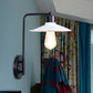 Frendorf | Schwarz/Weiß Flare Wandlampe Vintage Rustik Eisen 1 Glühbirne Wohnzimmer Wandlicht mit Winkelarm