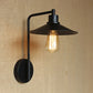 Frendorf | Schwarz/Weiß Flare Wandlampe Vintage Rustik Eisen 1 Glühbirne Wohnzimmer Wandlicht mit Winkelarm