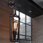 Frendorf | Rechthoekige Metalen Wandlamp met Waterpijp Industrie 1 Licht Woonkamer Sconce Verlichting in Zwart